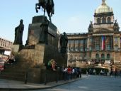 Národní muzem a socha Sv. Václav